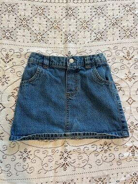 Toddler girls size 4T wonder kids medium wash denim skirt jean skirt